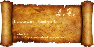 Laposan Humbert névjegykártya
